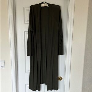 Torrid Green Open-Front Duster Sweater